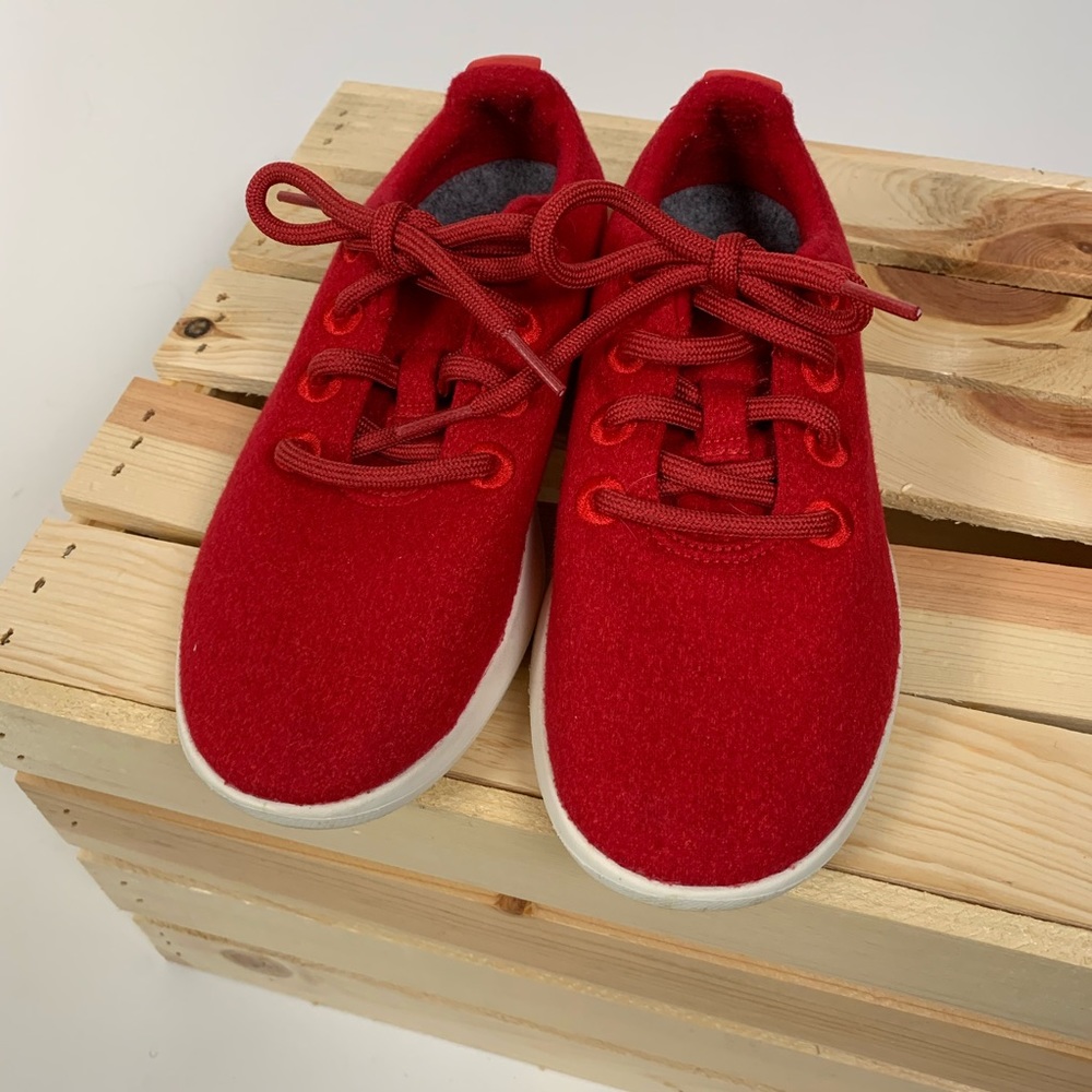 Red Allbirds Wool Runners